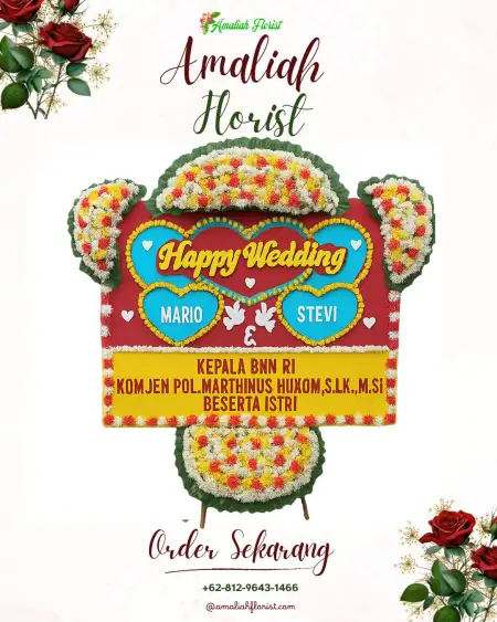 Papan Bunga Pernikahan Karangmulya